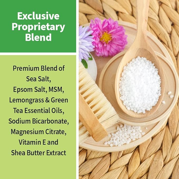 ForPro Professional Collection Green Tea & Lemongrass Foot Soak with Sea & Epsom Salt for Toenail Athletes, Stubborn Odor Scent, Softens Calluses & Soothes Sore Tired Feet - 48 Ounces (3 1-lb Packs)