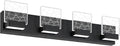 Aipsun Black Bathroom Light Fixtures Modern Vanity Lighting Fixtures LED Vanity Light for Bathroom 4 Light Vanity Lighting 6000K