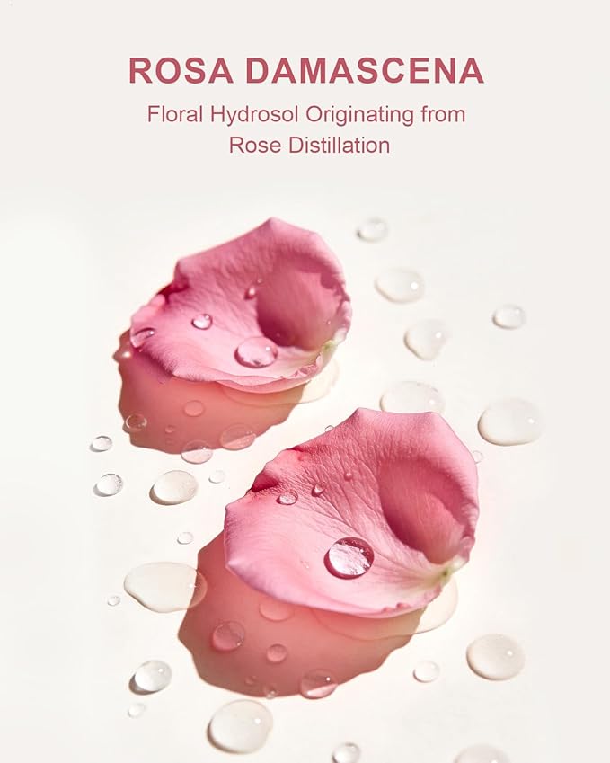Yoken Organic Rose Water Spray for Face, 12 Fl Oz Fine Mist, Rosewater Face Mist with 100% Pure & Natural Rosa Damascena Rose Hydrosol, USDA Certified Organic, Alcohol Free, Vegan, No Dyes