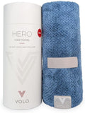 VOLO Hero Hair Towel – Ultra Soft Nanoweave™ Microfiber, Super Absorbent Quick Dry, Reduces Dry Time 50%, Anti-Frizz & Breakage, Secure Snug Strap, Large Wrap for All Hair Types - Cielo Blue