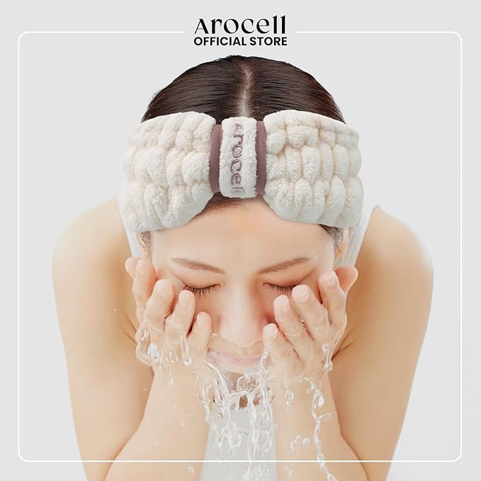 AROCELL OFFICIAL Face Wash Cleansing Headband Makeup Skincare Facial Spa Bath Head Band