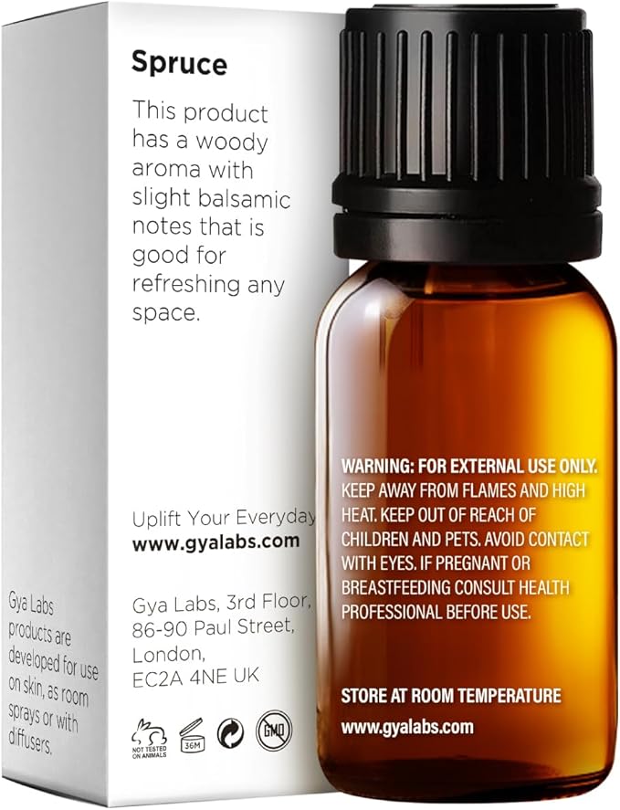 100% Pure Spruce Essential Oil - 0.34 Fl Oz - Spruce Oil for Hair, Skin, Diffuser, Aromatherapy & DIY Candle Making Scent