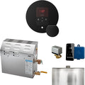Mr Steam MS 9kW (9000W) Steam Shower Generator Package w/round iTempo Control in Matte Black