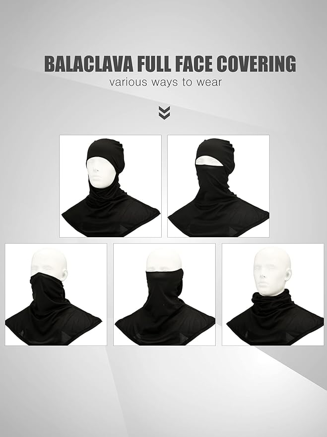 SATINIOR 3 Piece Balaclava Face Cover Sun Protection Neck Cover Summer Balaclava Motorcycle Face Mask for Men Women