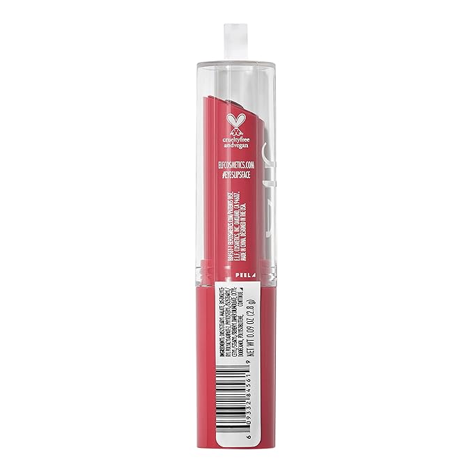 e.l.f. Hydrating Core Lip Shine with Shea Butter & Vitamin E, Tinted Lip Balm for A Smooth, Glossy Finish & Long-Lasting Moisture, Lovely Light Red