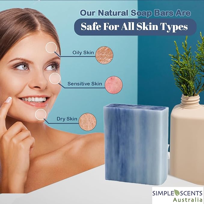 Simple Scents Australia Lilac Scented Natural Soap Bars (5 Bars), 3.5oz Moisturizing French Triple Milled Soap Bars Enriched with Shea Butter - Pure Plant Oil