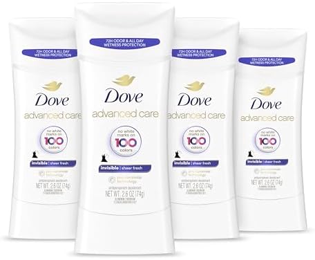 Dove Invisible Antiperspirant Sheer Fresh No White Marks 4PK 2.6 oz by Dove