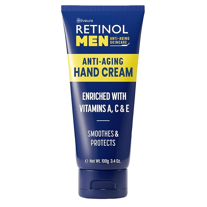 LIVAURA Retinol Anti-Aging Hand Cream – The Original Retinol Brand For Younger Looking Hands –Rich, Velvety Hand Cream Conditions & Protects Skin, Nails & Cuticles (Men's)