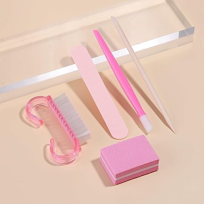 SUTOKAKA 10 Sets Disposable Manicure Prep Kit for Travel Home Portable Basics 5 in 1 Nail Salon Pedicure Kit Professional Nail Tools Supplies
