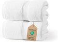 REDKISS 2 Pack 70"x35" Extra Large Cotton Bath Sheets - Soft Quick-Drying, Full Coverage for Tall or Plus Size Body Shower Towels for Bathroom, Pool & Yoga, Lightweight & Absorbent, White