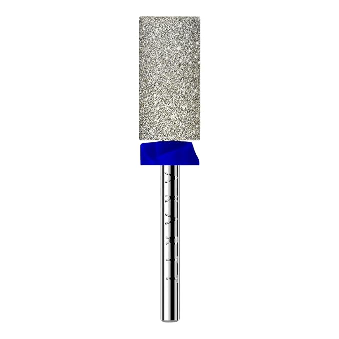 Makartt Nail Drill Bits - Large Barrel Carbide Diamond Sanding Bit for Nails Prep Shaping, Upgrade Drill Tips with Cross Teeth and Dust-Proof Ring for Manicure Salon Cuticle Remove, M #150 Grit