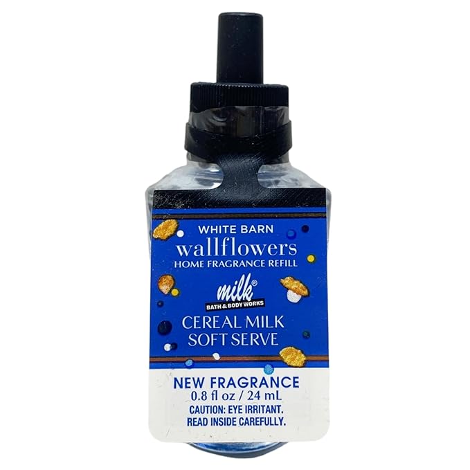 Bath & Body Works Cereal Milk Soft Serve 6 Wallflowers Home Fragrance Refill with a Natural Oats Sample Soap