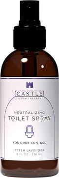 Castle Flush Therapy Neutralizing Toilet Spray | Odor Control: Mist Over the Water Surface, Go, Then Flush | Bathroom Freshening | Neutralizes Odors at the Source | Fresh Lavender | 8 oz