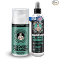 Coach Soak Magnesium Oil Spray & Lotion Set - Fast-Absorbing Topical Magnesium with MSM & Cooling Menthol - 2 Pack - Unscented