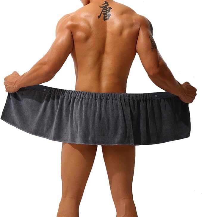 Men Soft Wearable Bath Towel Short Pants Soft Mircofiber Swimming Beach Towel Blanket Toalla De Playa (Color : White, Size : 27 x 140cm)