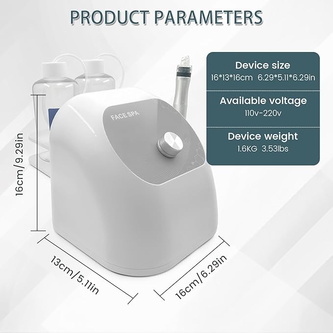 Hydrogen Oxygen Facial Machine, Hydro Facial Machine & Hydrodermabrasion Machine for Skin Care, Facial Vacuum Pore Cleaner, Hydro Dermabrasion Machine for Deep Cleansing & Hydration, Home Use