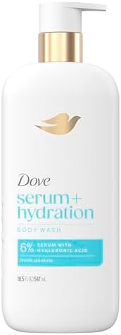 Dove Serum+ Hydration Body Wash Hyaluronic Acid 6% Hydration Serum, 18.5 oz by Dove