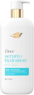 Dove Serum+ Hydration Body Wash Hyaluronic Acid 6% Hydration Serum, 18.5 oz by Dove