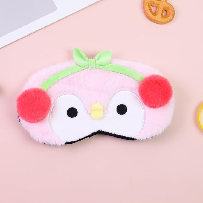 PERFECTSIGHT Sleep Eye Masks, Cute Sleep Eye Cover Lightweight Adjustable Eyeshade Mask Cover for Women Men Sleep Travel Nap, Penguin