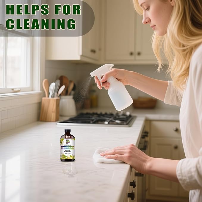 Honeysuckle Essential Oil - GV77ZF Honeysuckle Oils for Diffusers, Humidifiers, DIY Candles, Soap, Cleaning, Home, Office, Yoga, Massage, Gifts - 4 fl oz (120 ml)