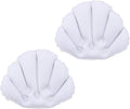 M METERXITY 2 Pack Inflatable Bath Pillow - Ultralight Inflatable Compressible Pillow with Suction Cups, Neck Support, Apply to Bathtub (White)