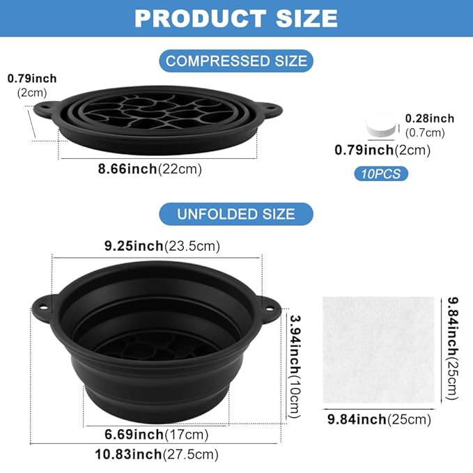 Face Bowl for Ice with Built-In Ice Tray, Collapsible Silicone Facial Ices Bath Bowl for Cold Plunge Therapys, Skin Tightening & Acne Relief, Portable Spa Tool for Home Travel (COLOR:black)