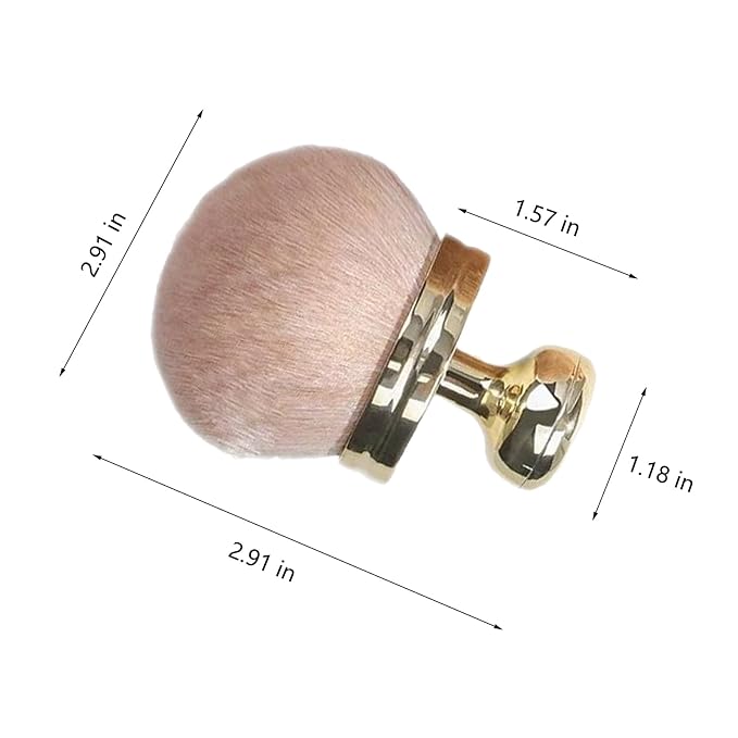 Body Makeup Brush Extra Large Oval Self Tanning Brush Multipurpose 74mm Wide-Headed Self Tanner Kabuki Sunscreen Brush for Legs Body Sunless Tan Streak Free Applicator(Gold)