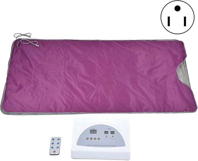 Srliya Far Infrared Sauna Blanket, Sweat Steaming Heating Detox Therapy Blanket with Remote Control for Home Use, Beauty Salon and Spa (US Plug 110V)