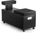 OmySalon Pedicure Cart, Foot Bath Trolley with Storage Drawer & Foot Rest, Pedicure Chair Stool for Esthetician Manicure & Foot Massage, Beauty Spa Salon with Locking Wheels, Black