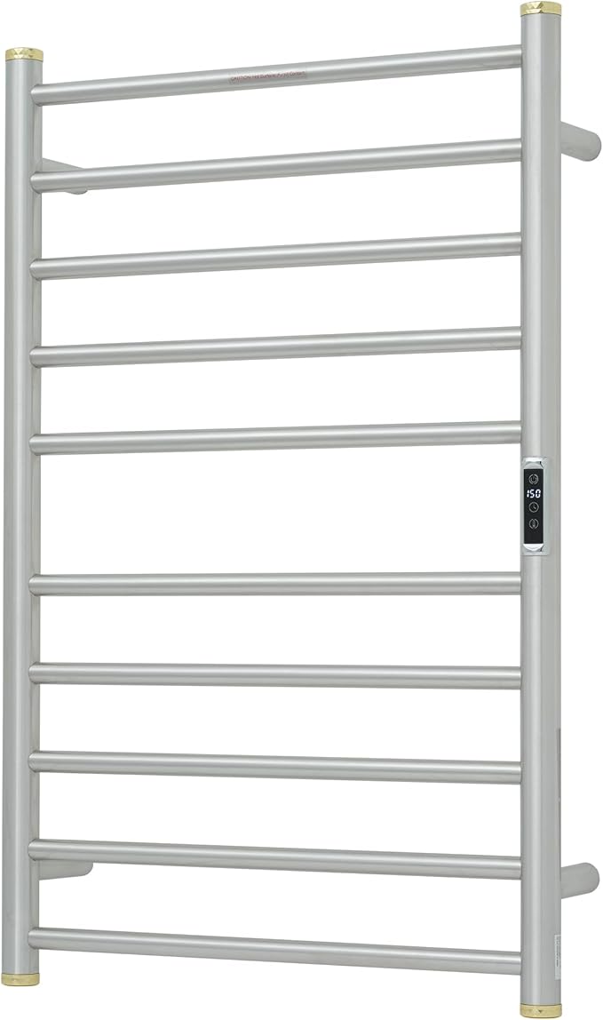Electric Towel Warmer Rack,Heating Towel Warmer,Timer & Temperature Control,Wall-Mounted Plug-in for Bathroom,Brushed,Stainless Steel,10-Bar(31.5x20.08x4.41in)