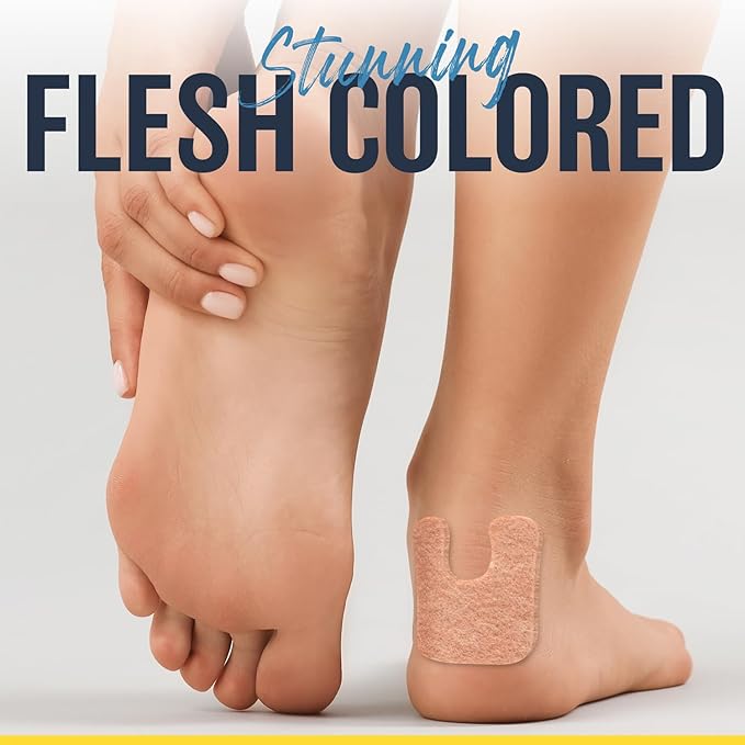 Mars Wellness U-Shaped Callus Pads, 1/4" Thick, Flesh Colored, Pack of 90 with Adhesive Backing - Callus Remover for Feet, Callus Protection