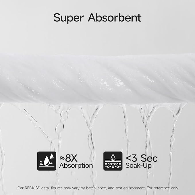 REDKISS 2 Pack 70"x35" Extra Large Cotton Bath Sheets - Soft Quick-Drying, Full Coverage for Tall or Plus Size Body Shower Towels for Bathroom, Pool & Yoga, Lightweight & Absorbent, White