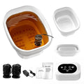 Ionic Foot Bath Detox Machine,Foot Detox Foot Bath Soak Tub with 2 Arrays,80 Disposable Foot Spa Liners, Sea Salt,Folding Foot Spa Bucket,Home Salon-Level Foot Soaking Tub