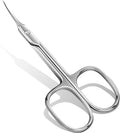 Lermende Cuticle Scissors with Curved Sharp Tip, Portable Small Scissors Professional Cuticle Cutter, Multi-Purpose Russian Manicure Cuticle Trimmer for Eyebrow, Nail, Eyelash, Beards (Silver)