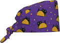 Alligator Ice Cream Working Cap, Scrub Cap with Sweatband, Adjustable Tie Back Hat Breathable Headgear for Women/Men