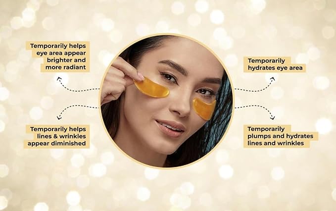 Dr. Tree 24kt Gold Collagen Hydrogel Eye Patches, with Niacinamide and Hyaluronic Acid – Hydrating Under Eye Patches For Dark Circles, Fine Lines & Puffiness - 117g / 4.12 oz (90 Pads)
