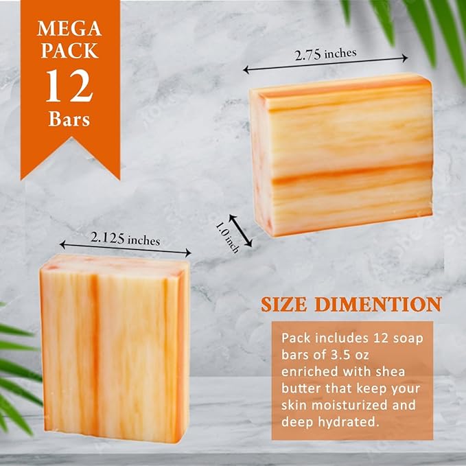 Simple Scents Australia Orange Zest Scented Natural Soap Bars (5 Bars), 3.5oz Moisturizing French Triple Milled Soap Bars Enriched with Shea Butter - Pure Plant Oil Bath & Body