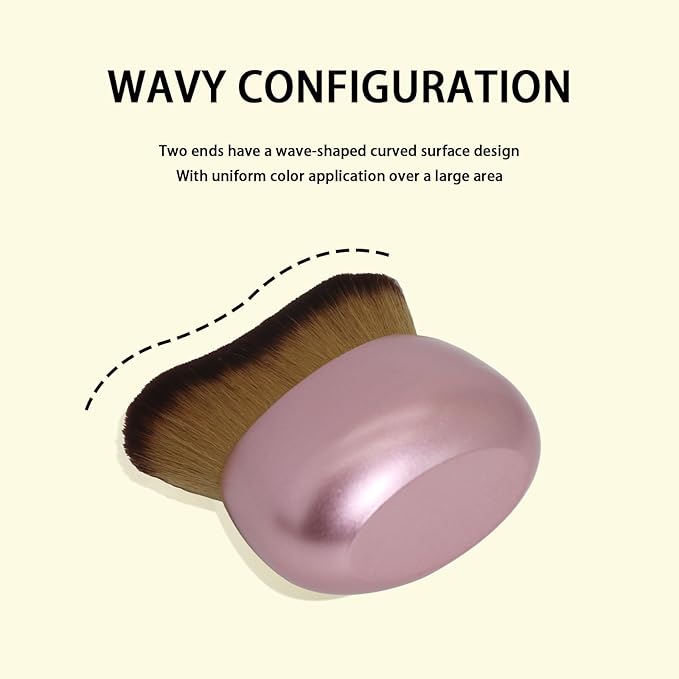 Blend & Blur Extra Large Body Makeup Brush for Self Tanner,Leg Makeup & Bronzer Self Tan Applicator, Powder, Foundation, Blusher, Bronzer，Massager for Face Gift box (Gold)