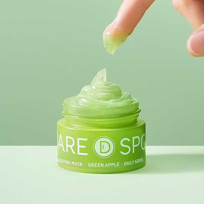 SPODARE Sleeping Lip Mask Green Apple - Repair for Dry Cracked Lips, Infused with Vitamin C and Shea Butter, Lip Mask Nourish and Revitalize Overnight, Wake to Softer, Smoother, Glow Lip - 12g
