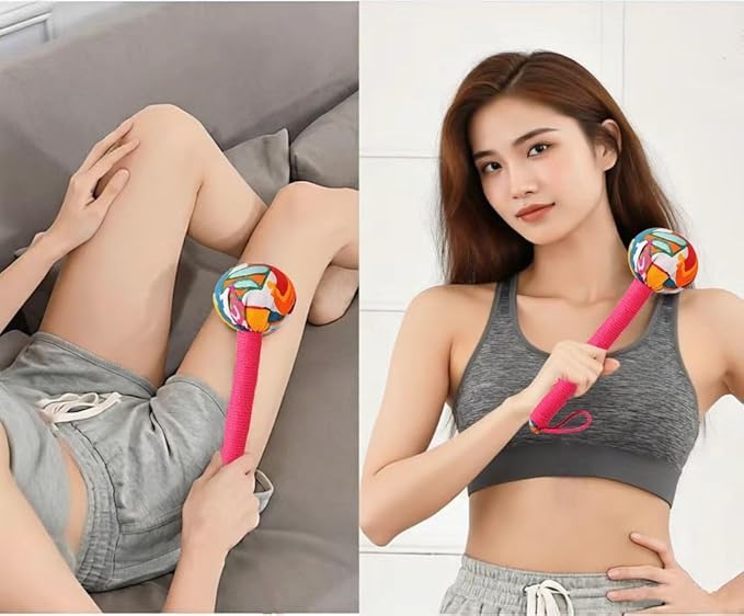 Stainless Steel Scraping Board ，Mugwort Massage Hammer, Massage Tools Back, Shoulder & Body - Handheld Percussion Therapy Tool .(Sky Blue/Bean Green)