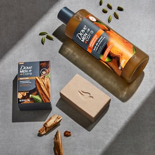 Dove Men Moisturizing Body Wash, Sandalwood + Cardamom Oil, 26oz - Image 5