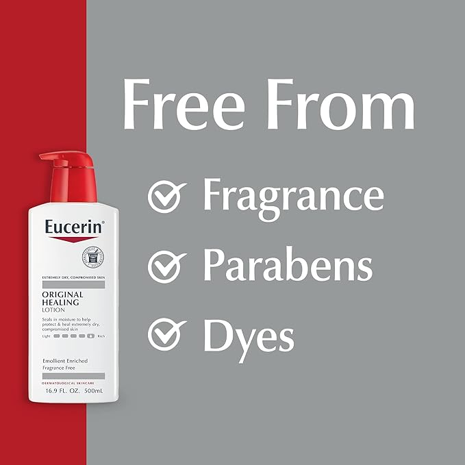 Eucerin Original Healing Rich Body Lotion for Extremely Dry, Compromised Skin, Mothers Day Gifts, 6.9 Fl Oz Bottle