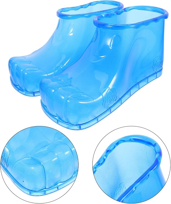 FRCOLOR Foot Soaking Shoes Portable Foot Spa Slippers with Massage Design Comfortable Bath Boots for Home Soak and Relaxation 10.24X4.92X10.24 Inches