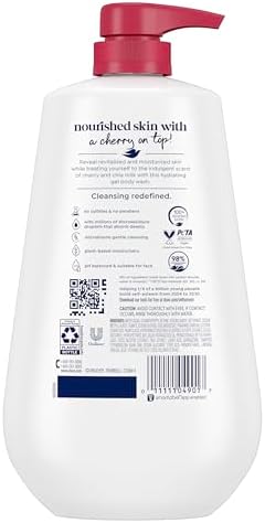 Dove Body Wash Cherry & Chia Milk 30.6 oz Pump, Sulfate Free - Image 2