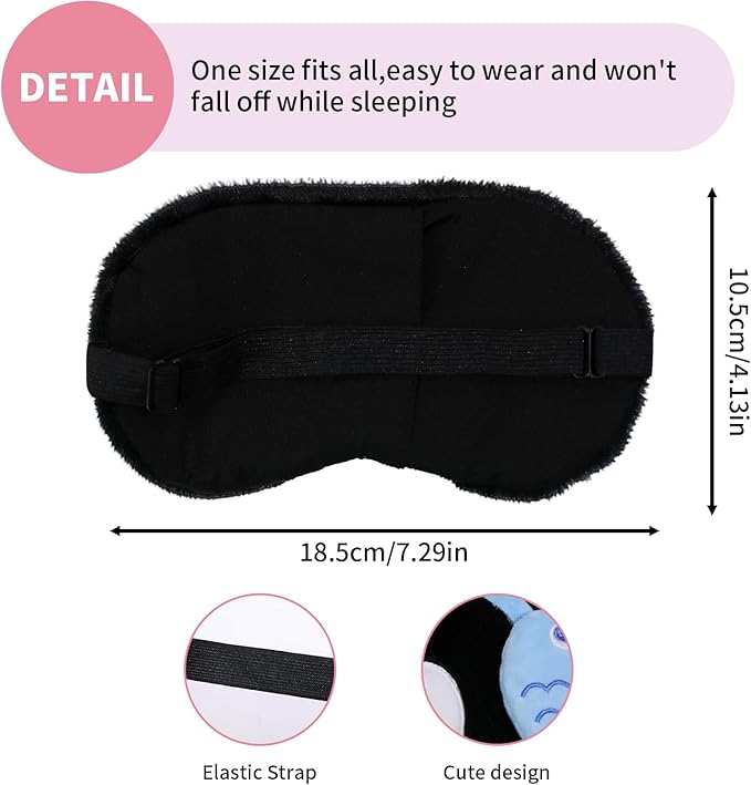 PERFECTSIGHT Sleep Eye Masks, Cute Penguin Sleep Eye Cover Lightweight Adjustable Eyeshade Mask Cover for Women Men Sleep Travel Nap, Fish Headphone