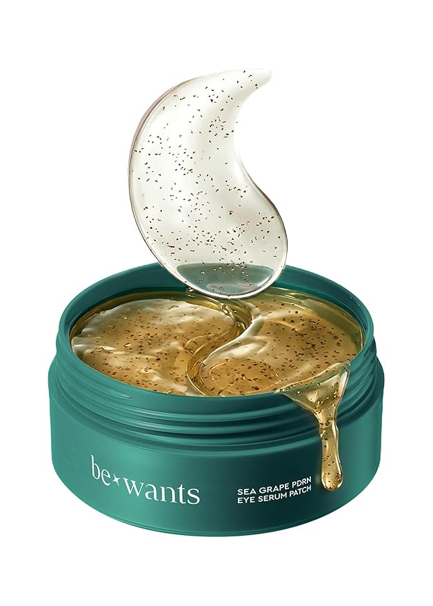 bewants Sea Grape Vegan PDRN Eye Patches for Sensitive Skin | Formulated with Collagen, Green Tea, Ceramides and Pathenol | Hydrating & Firming Under Eye Mask | Mothers Day Gift