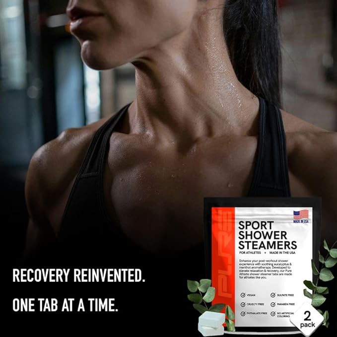 Sport Shower Steamers - USA Made with Natural Lavender Essential Oil, Aromatherapy, Stress and Sinus Relief, Muscle Recovery for Athletes, Best Birthday Presents and Mother’s Day Gifts for Runners
