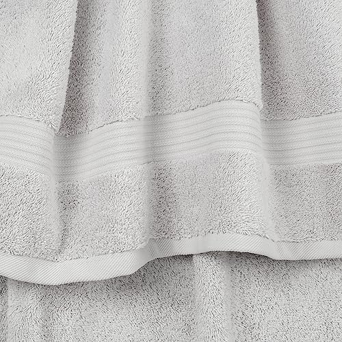 Cotton Paradise Towel Set of 6, 2 Bath Towels, 2 Hand Towels and 2 Washcloths Towels for Bathroom Sets, Platinium Grey - Image 2