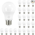 Linkind A19 LED Light Bulbs Dimmable, 60W Equivalent, Energy Efficient 9W, 2700K, 800 Lumens, E26 Standard Base, Lighting for Bedroom Living Room Home Office, 24 Packs