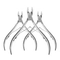 3Pcs Cuticle Clipper Stainless Steel Scissors Professional Cuticle Dead Skin Cutter with Sharp Blades Cuticle Remover Nippers for Nail Care Manicure Pedicure Tool
